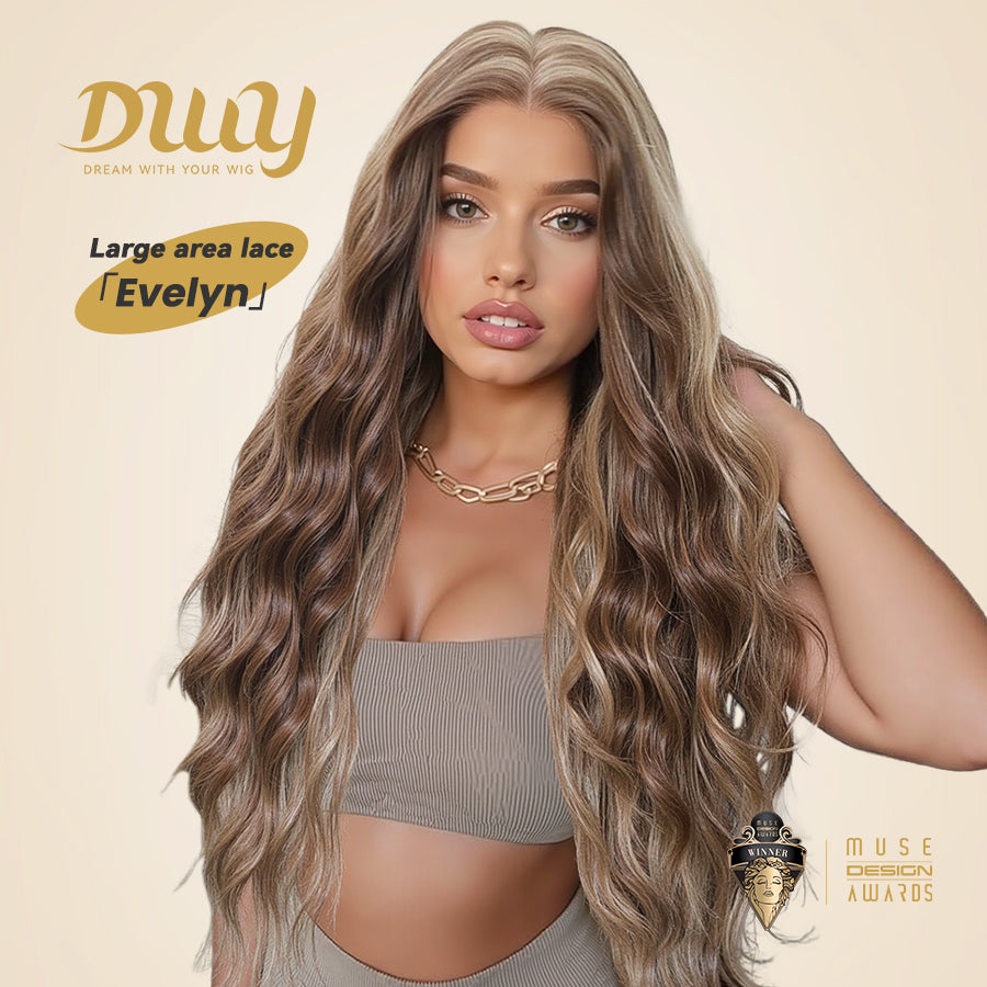 Evelyn-DWY 13×6  Libera  Free Part Long-Length Water Wave Glueless Synthetic Wig