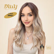 May-DWY Lace Front Middle Part Curly Ombre Blonde Glueless Synthetic Wig
