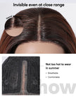 DWY T Part Long Curly Natural Honey Brown With Blonde Highlight Synthetic Wig