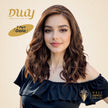 DWY Gaia-DWY Left Side Part Lace Front Mid Length Dark Brown Curly Glueless Synthetic Wig