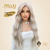 Grace-DWY Lace Front 13x6 Free Part Platinum Blonde Natural Wavy Tresses Synthetic Wig