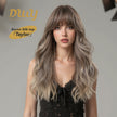 Taylor C-DWY New Technology! Bionic Silk Top Smoky Balayage Blonde 24-Inch Long Wave Glueless Synthetic Wig