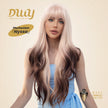 Nyssa-DWY Mirascalp Wave Pink Gradient Brown with Bangs Glueless Synthetic Wig