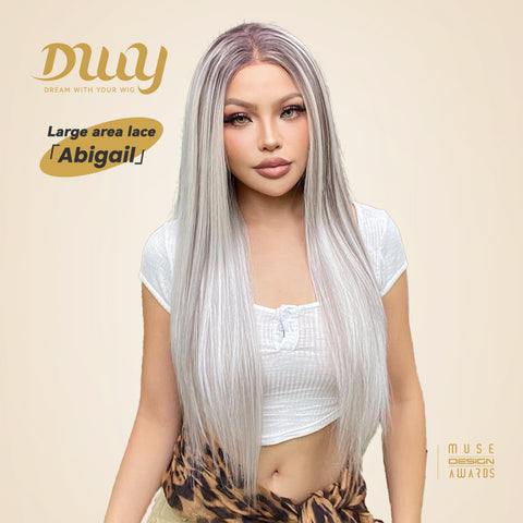 Abigail DWY Silky Striaight Natural Hairline Librea Lace Front Wig