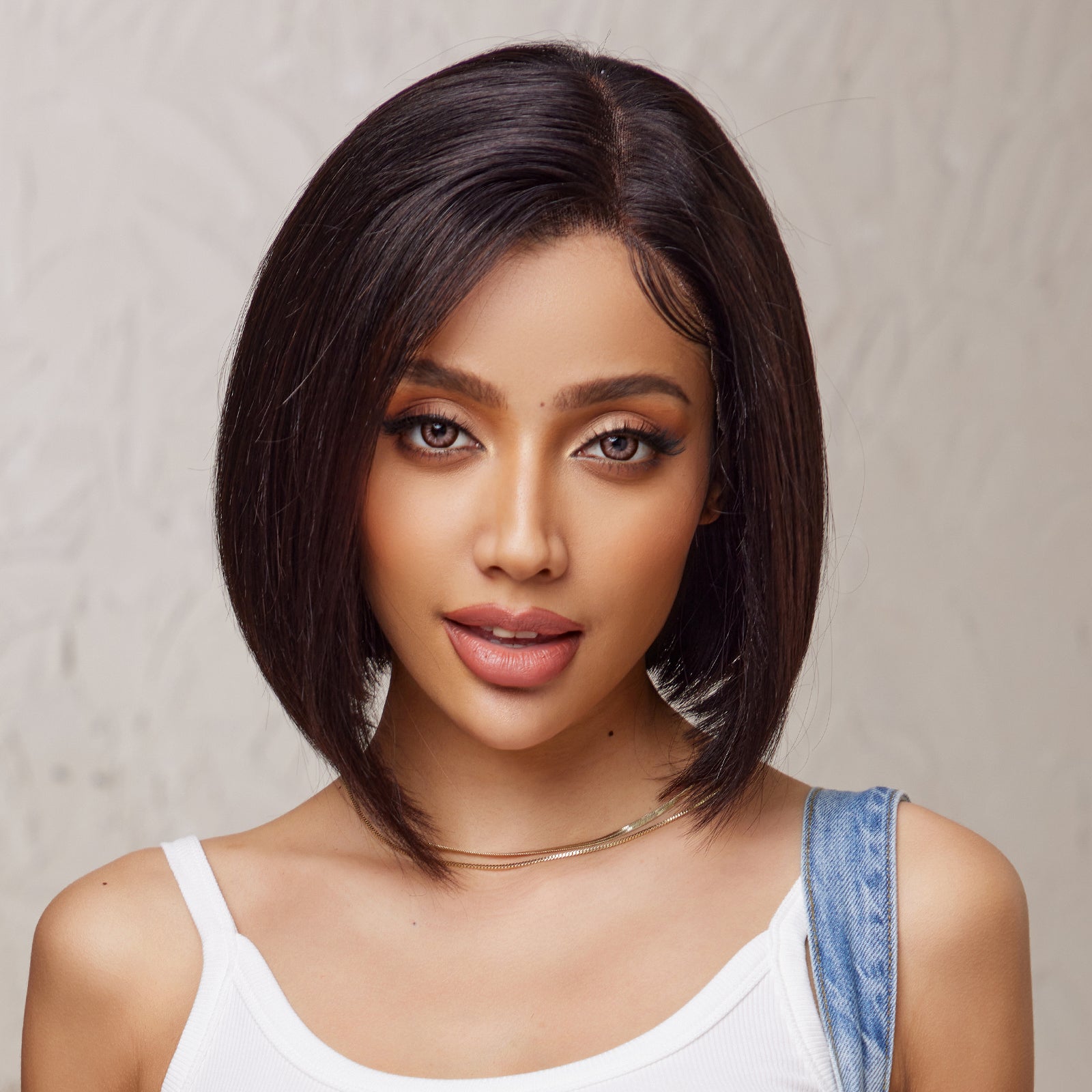 DWY wigs 8 Inch black brown short straight wig for women DWY