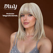 Magnolia-DWY MiraScalp 14-Inch Short Platinum Blonde Bob Wig