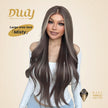 Misty-DWY Lace Front 13×6 Balayage Dark Brown Blonde Natural Wavy Free Part Synthetic Wig