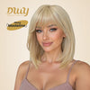 [CLEARANCE SALE]Madeline-DWY Mono Lace Front Free Part Shoulder-Length Silky Straight Glueless Synthetic Wig for Women 12 Inches