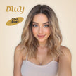 Rae-DWY T-Part Lace Front Shoulder Length Ombre Brown Bob Glueless Synthetic Wig
