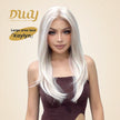 Chicago-DWY Lace Front 13×6 Free Part Arctic Blonde Highlight Natural Wavy Synthetic Wig