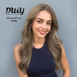 Polly- DWY Pre-cut U part Diamond Lace Long-length Lace Drity Bronde Curly Hair Glueless Synthetic Wigs for Women 24 Inch