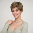 Bella-DWY Mono Lace Front Free Part Ash Brown Short Pixie Synthetic Wig