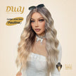 Paulina-DWY Mid-Length Curly Blonde With Dark Roots And Highlights Synthetic Wig