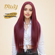 Seraphine-DWY Filter Lace 28-Inch Silky Straight Burgundy Lace Front Wig – 13x6 Free Part