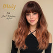 Eva - DWY Mid-Length Ginger With Dark Roots Curly Glueless Synthetic Wig 20 Inch