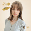 Maris -DWY Mid-Length Wolf-Cut Line Brown Glueless Synthetic Wig for Women 16 Inches Natural Hairline