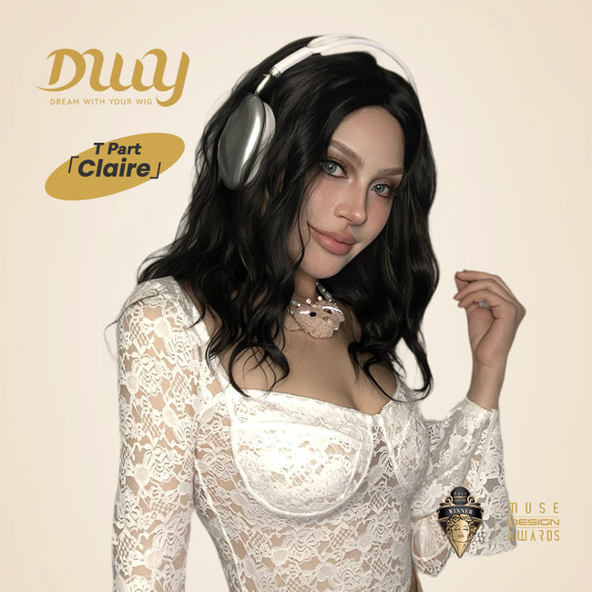 Claire-DWY Lace Front Middle Part Deep Wavy Glueless Synthetic Wig