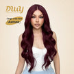 Asmaa-DWY Lace Front 13×6 Burgundy Curly Free Part Synthetic Wig