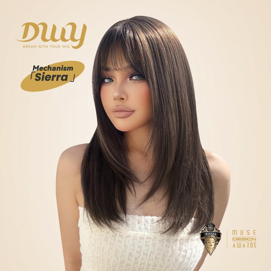 Sierra C-DWY MiraScalp Mid-Length Straight Brown Glueless Synthetic Wig