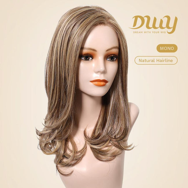 Ella-DWY Glueless Synthetic Wig for Women - Shoulder-Length Curly Ends with Free Parting