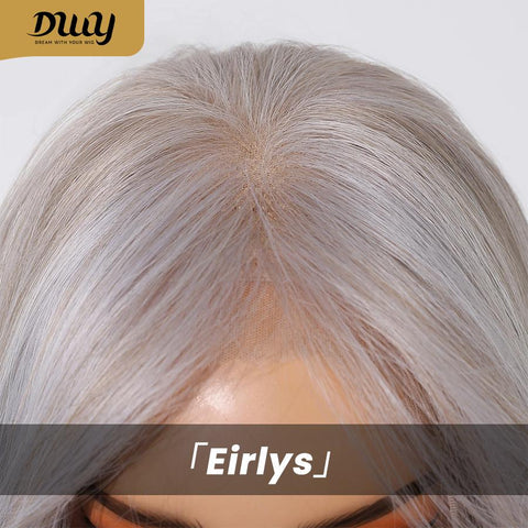 Eirlys-DWY 13×6 Lace Front Free Part Long-Length Natural Wavy Purple Gray