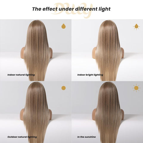 Jess-DWY Lace Front 13×6 Free Part Blonde Straight Baby Hair Synthetic Wig