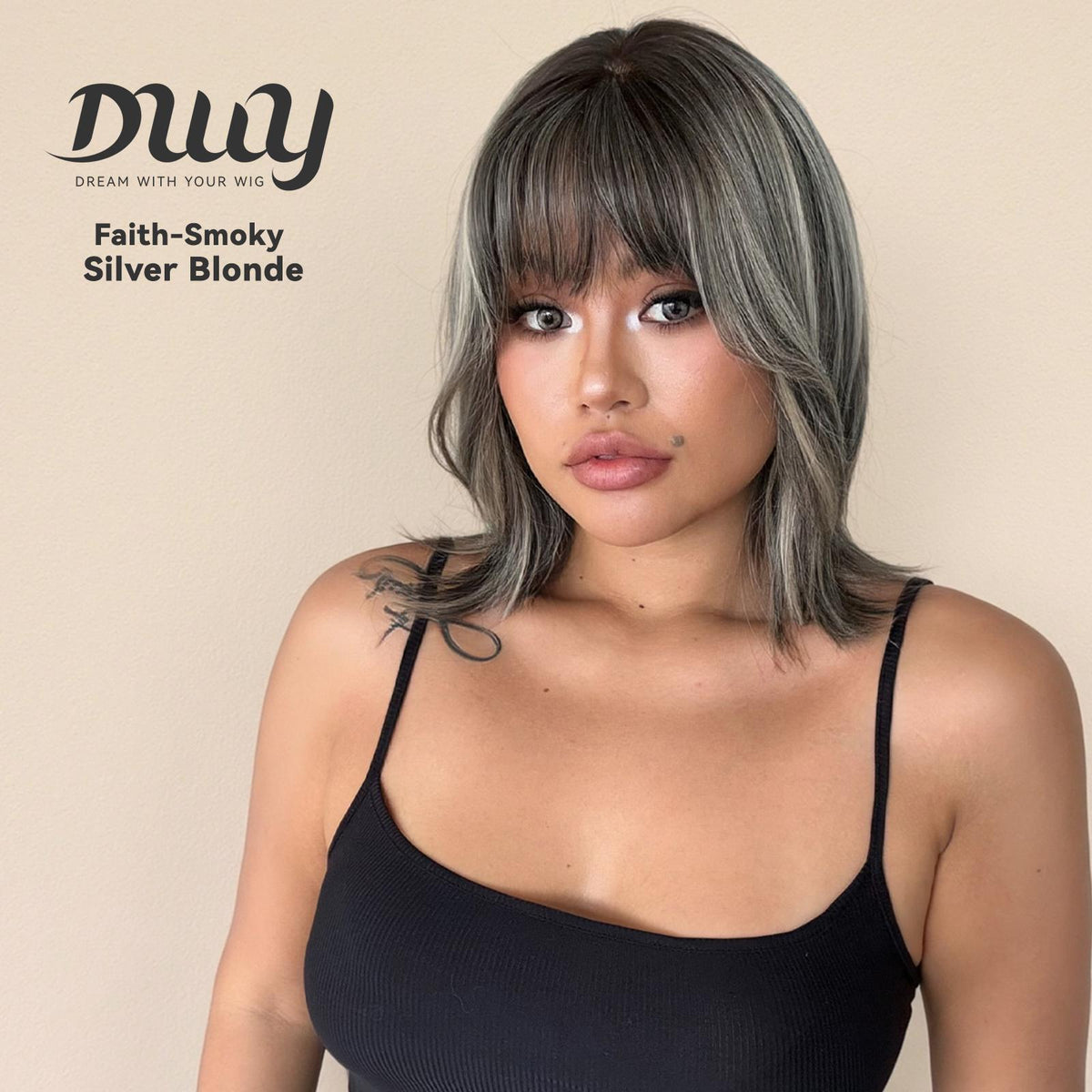 Faith - DWY Bionic Silk Top Brown Blonde 14 Inch Long Wavy Glueless Synthetic Wig