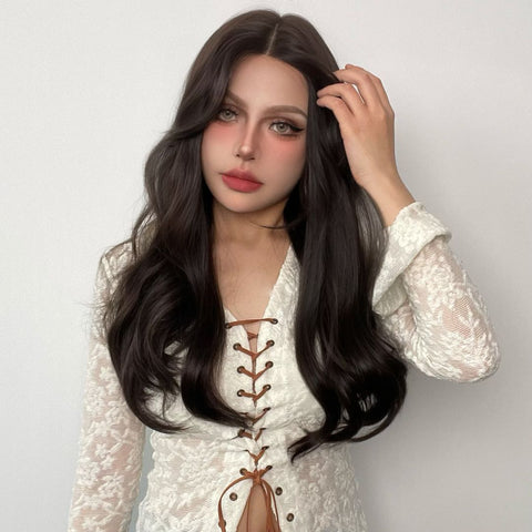 【**LAZY GIRL MUST HAVE**】[*Cassidy]【Lace Front】DWY 26 Inches Long Black Wavy Women's Wigs for Daily or Cosplay Use BL11083-1