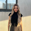 [CLEARANCE SALE] Averyl H-DWY Lace Front Middle Part Long Wavy Rooted Balayage Blonde Glueless Synthetic Wig for Women 28 Inches