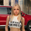 [*Gwen]DWY Ash Blonde White Balayage Highlights BOB 12 inch Wig Straight Lace Front Wigs BL66217-1