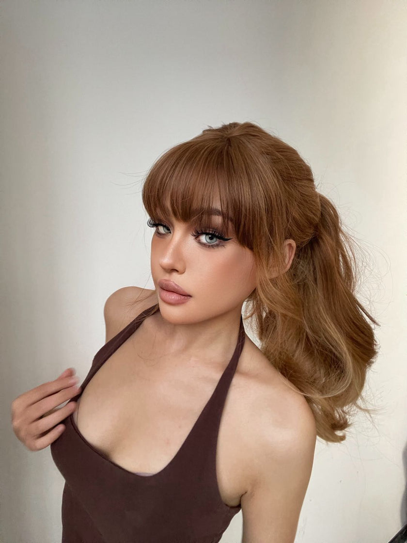 [*NEW!!] [Renay] DWY 24 Inch Long Curly Brown Ombre Blonde Wigs for Women Daily,Partyor Cosplay Use LC2106-1 111