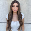 Molly-DWY Lace Front T-Part Ombre Brown Blonde Tresses Wavy Synthetic Wig