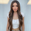 Molly-DWY Lace Front T-Part Ombre Brown Blonde Tresses Wavy Synthetic Wig