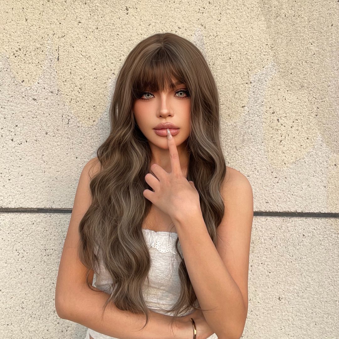 Krista-DWY Water Wave with Highlights Colorful Glueless Synthetic Wig