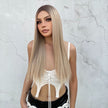 (Us Only)Mackenzie-DWY Lace Front T-Part Ombre Blonde Long Straight Synthetic Wig