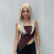 Chicago-DWY Lace Front 13×6 Free Part Arctic Blonde Highlight Natural Wavy Synthetic Wig