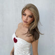 Morita-DWY Mono Lace Front Free Part Long Highlighted Blonde Synthetic Wig