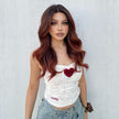 (Us Only)DWY T-Part Lace wig Mid-Length Curly Wig Copper Orange Red with Dark Root