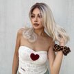 Roxy-DWY Mono Lace Front Free Part Rooted Light Blonde Mid-Length Curly Synthetic Wig
