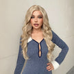 Wanda-DWY Lace Front T-Part Tresses Curly Stunning Blonde Synthetic Wig