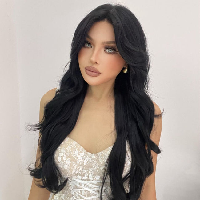 Myla-DWY Lace Front 13×6 Free Part Black Tresses Wavy Synthetic Wig