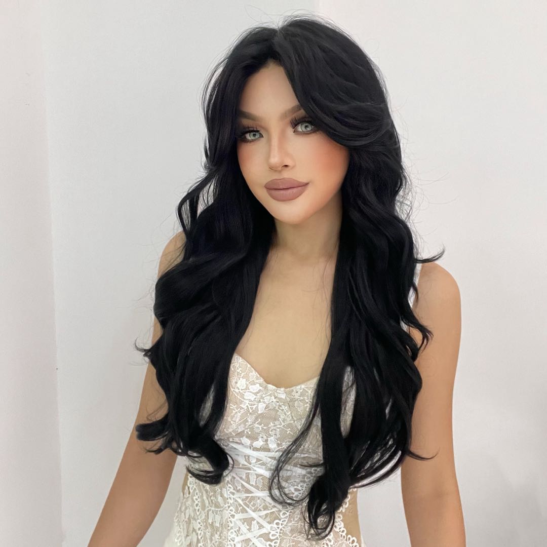 Myla-DWY Lace Front 13×6 Free Part Black Tresses Wavy Synthetic Wig