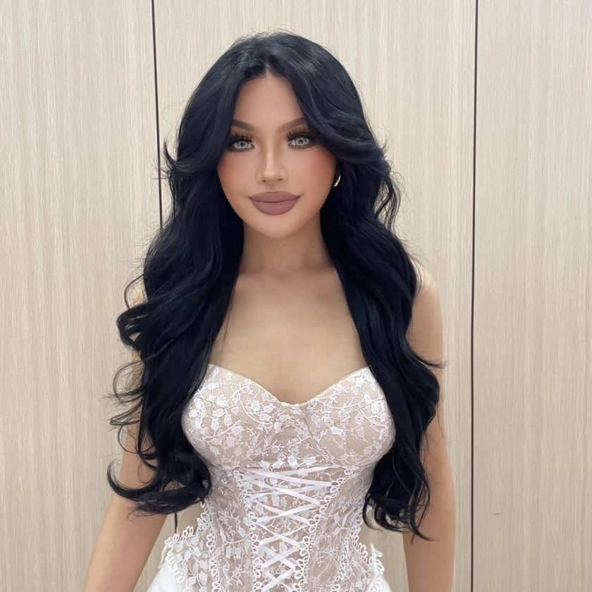 Myla-DWY Lace Front 13×6 Free Part Black Tresses Wavy Synthetic Wig