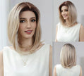 Hailey-DWY Mono Lace Front Free Part Rooted Blonde Synthetic Wig