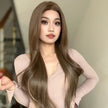 Biscuit -DWY 13×6 Lace Front Free Part Long-Length Body Wavy Highlighted Glueless Synthetic Wig