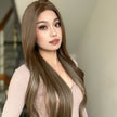 Biscuit -DWY 13×6 Lace Front Free Part Long-Length Body Wavy Highlighted Glueless Synthetic Wig