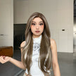 (Us Only)Joanna-DWY 13*6 Freepart Libera  Lace Brown Highlighted Layered Synthetic Wig