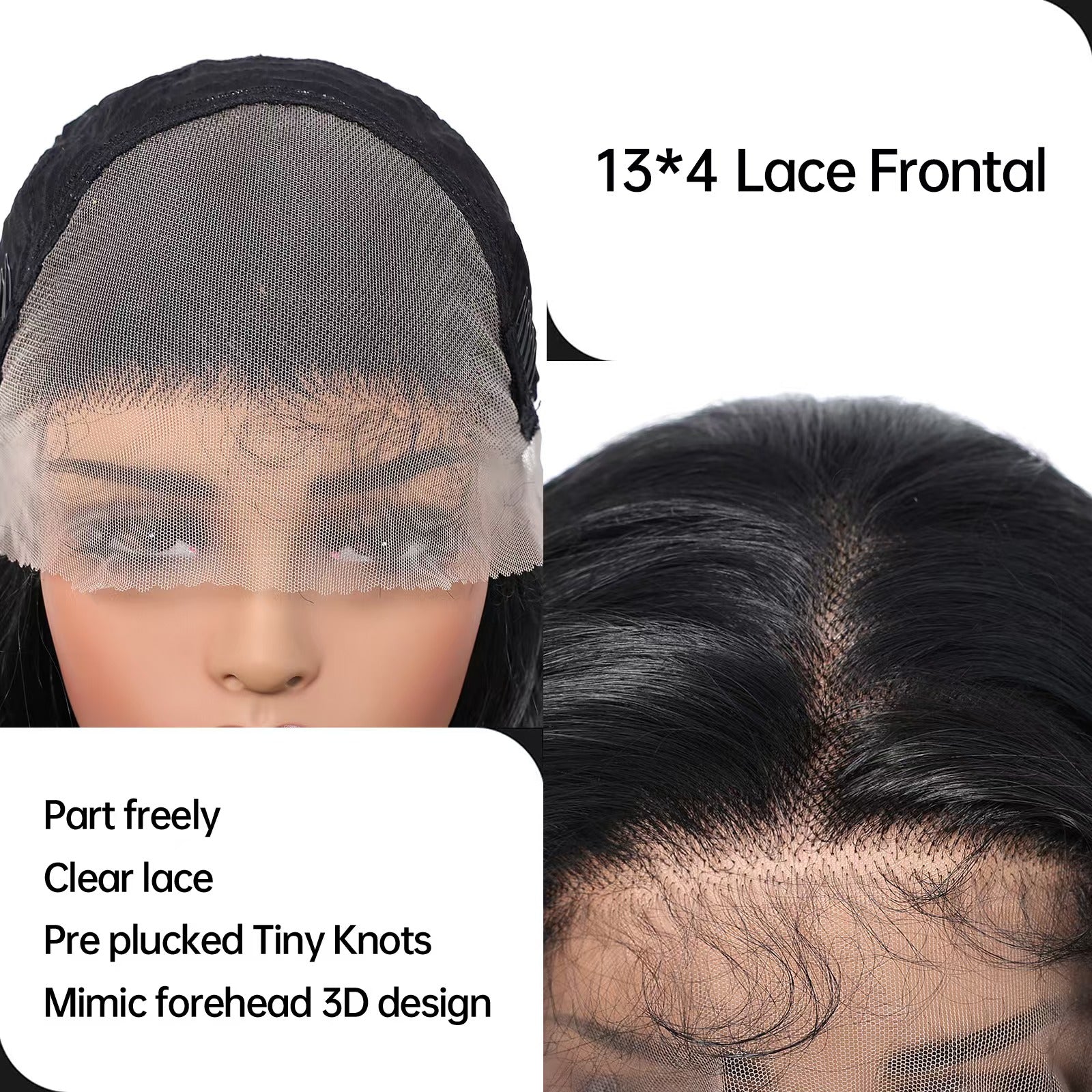 Mae-DWY 28-Inch Wavy Glueless Lace Front Wig for Women