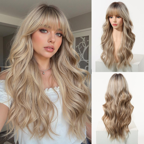 [Best Seller of All Time] Loni-Best Seller DWY MiraScalp Long Wave Versatile Babe Light Glueless Synthetic Wig