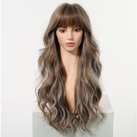 [Best Seller of All Time] Loni-Best Seller DWY MiraScalp Long Wave Versatile Babe Light Glueless Synthetic Wig